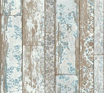ELEMENTS PARATO TNT EFFETTO LEGNO   CON FIORE 10X0,53 mt