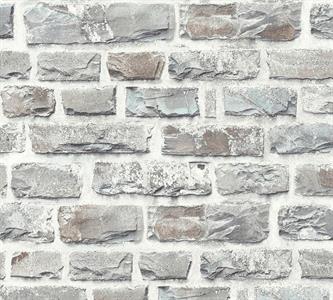 ELEMENTS PARATO TNT MATTONE GRIGIO CHIARO BIANCO 10x0,53 mt
