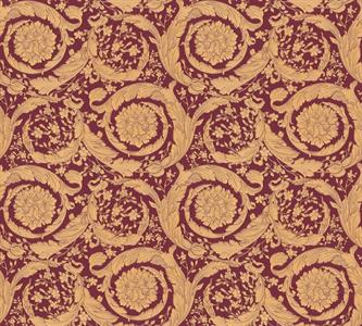 VERSACE 4 PARATO TNT DISNO E FANTASIE BORDEAUX E ORO 10,05x0,70m