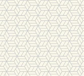 METROP. STORIES SU TNT GEOM. BIANCO BORDI ARGENTO 10x0,53 mt C