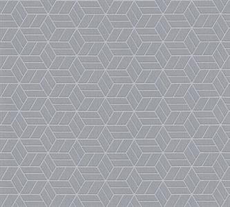 METROP. STORIES PARATO SU TNT GEOM. GRIGIO BORDI ARGENTO 10x0,53