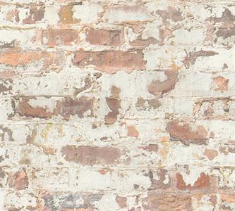 ELEMENTS PARATO TNT EFFETTO MURO MARRONE GRIGIO  10x0,53 mt