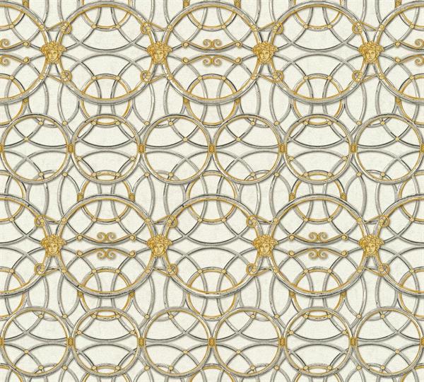 VERSACE 4 PARATO TNT DISNO E FANTASIE ORO E GRIGIO 10,05x0,70mt