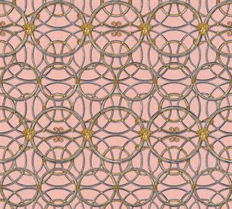 VERSACE 4 PARATO TNT DISNO E FANTASIE ROSA E GRIGIO 10,05x0,70mt