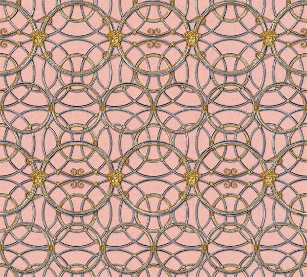 VERSACE 4 PARATO TNT DISNO E FANTASIE ROSA E GRIGIO 10,05x0,70mt