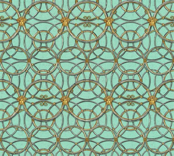 VERSACE 4 PARATO TNT DISNO E FANTASIE VERDE E GRIGIO 10,05x0,70m