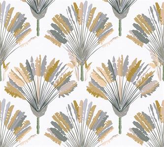 JUNGLE CHIC PARATO TNT  FOGLIE YELLOW/GREY 10,05X0,53MT