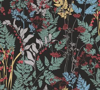 FLORAL IMPRESSION PARATO FLOWERS M.COL. NERO 10,05X0,53MT