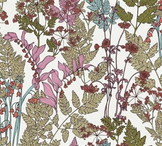 FLORAL IMPRESSION PARATO FLOWERS CREMA/VERDE 10,05X0,53MT