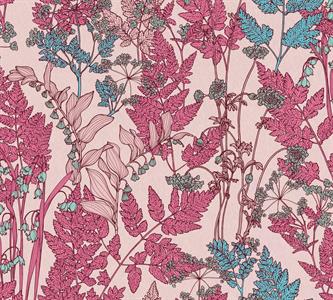FLORAL IMPRESSION PARATO FLOWERS BLU/ROSA 10,05X0,53MT