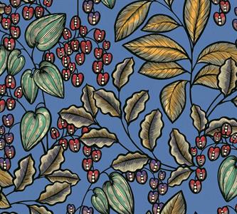 FLORAL IMPRESSION PARATO FOGLIE BLU/M.COLOR 10,05X0,53MT