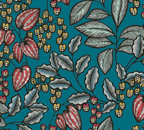 FLORAL IMPRESSION PARATO FOGLIE VERD/M.COLOR 10,05X0,53MT