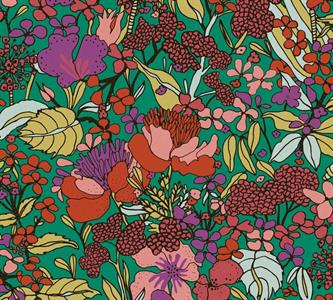 FLORAL IMPRESSION PARATO FLOWERS VERDE ROSSO.10,05X0,53MT
