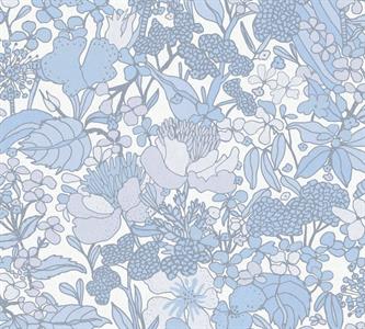 FLORAL IMPRESSION PARATO FLOWERS BLU/BIANCO 10,05X0,53MT