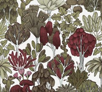 FLORAL IMPRESSION PARATO FLOWERS VERDE/ROSSO 10,05X0,53MT