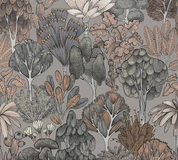 FLORAL IMPRESSION PARATO FLOWERS MAR./GRIGIO 10,05X0,53MT