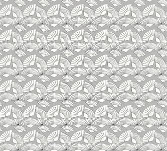 KARL PARATO TNT EFFETTO DIS. VENTAGLI BIANCO FOND.GRIGIO 10X0,53
