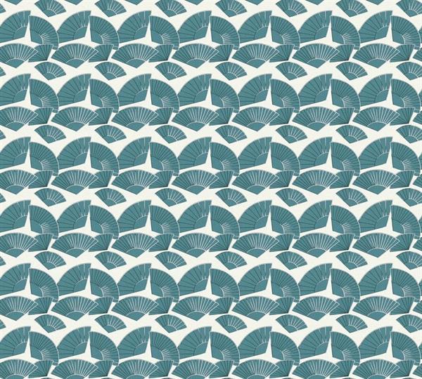 KARL PARATO TNT EFFETTO DIS. VENTAGLI BLU FONDO BIANCO 10X0,53 M