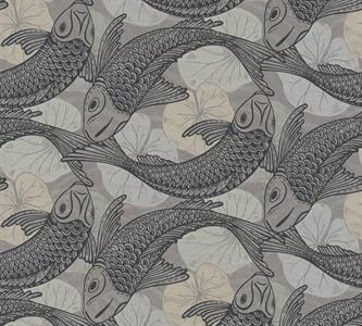 METROPOLITAN STOR. 2 PARATO TNT CARPA FOGLIE GRIGIO 10x0,53 mt