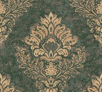 METROPOLITAN STOR. 2 PARATO TNT DAMASCO VERDE BEIGE 10x0,53mt