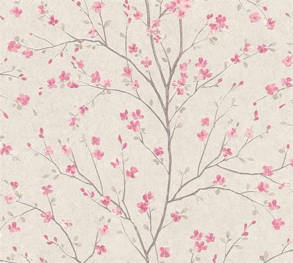 METROPOLITAN STOR. 2 PARATO TNT FIORI LOTO GRIGIO CH. ROSA 10x0,