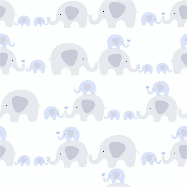 LITTLE LOVE PARATO TNT  DIS.ELEFANTI AZZ. 10,05X0,53MT