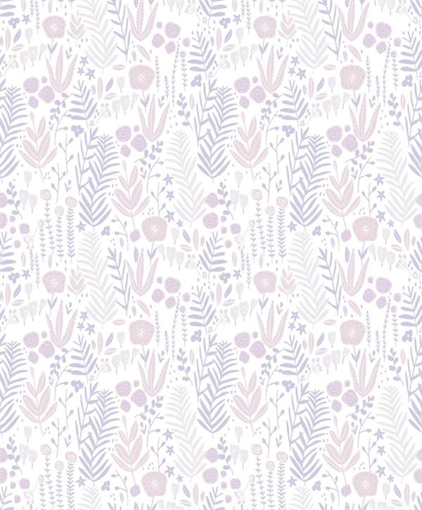 LITTLE LOVE PARATO TNT  FLOWERS LILLA/VIOLA 10,05X0,53MT