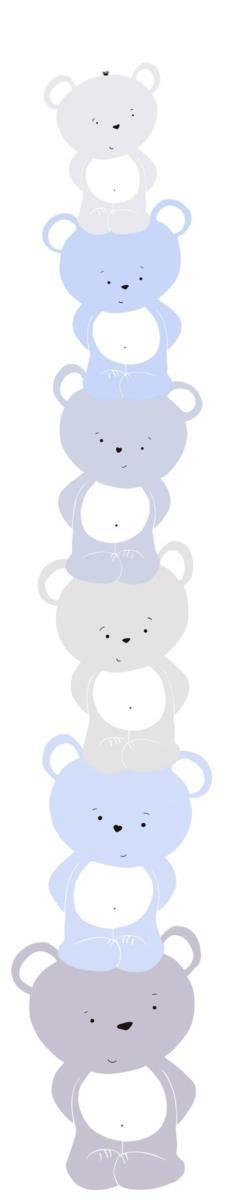 LITTLE LOVE PARATO TNT  ORSETTI GRIGO/AZZ. 10,05X0,53MT