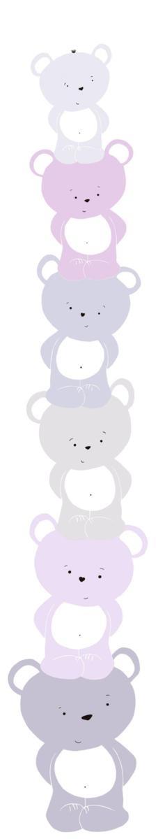 LITTLE LOVE PARATO TNT  ORSETTI LILLA/GRIG.10,05X0,53MT