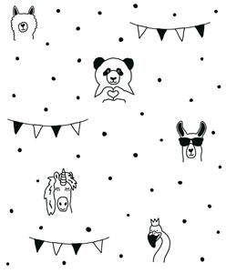 LITTLE LOVE PARATO TNT  ANIMALS BLACK/WHI.10,05X0,53MT