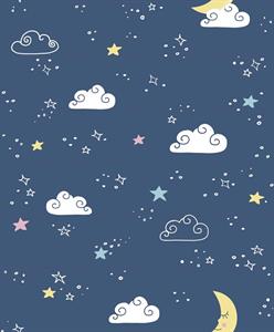 LITTLE LOVE PARATO TNT  STELLE/NUV.BLU MIS.10,05X0,53MT