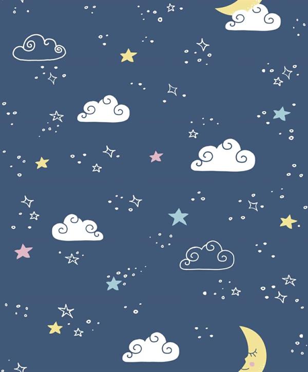 LITTLE LOVE PARATO TNT  STELLE/NUV.BLU MIS.10,05X0,53MT