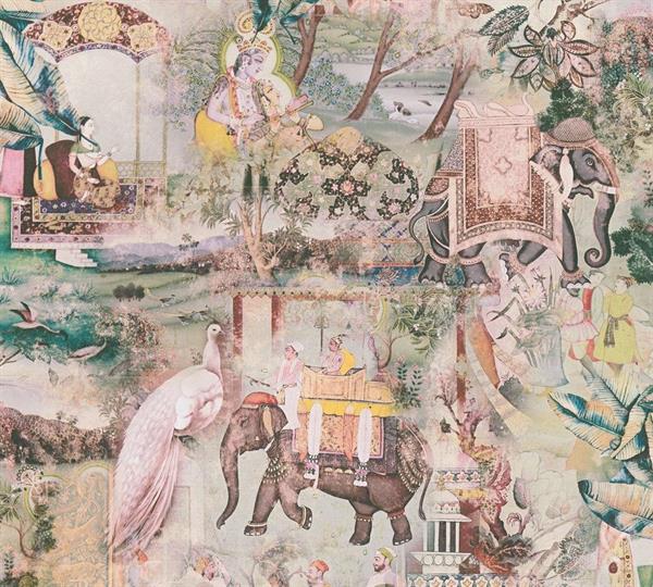 PARATO DREAM FLOWERY.   TNT ARABIA  GREEN 0,53X10,05MT