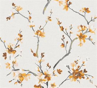 DESERT LODGE PARATO TNT FLOWERS YELLOW/WHITE 0,53X10,05MT