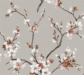 DESERT LODGE PARATO TNT FLOWERS BROWN/GREY 0,53X10,05MT