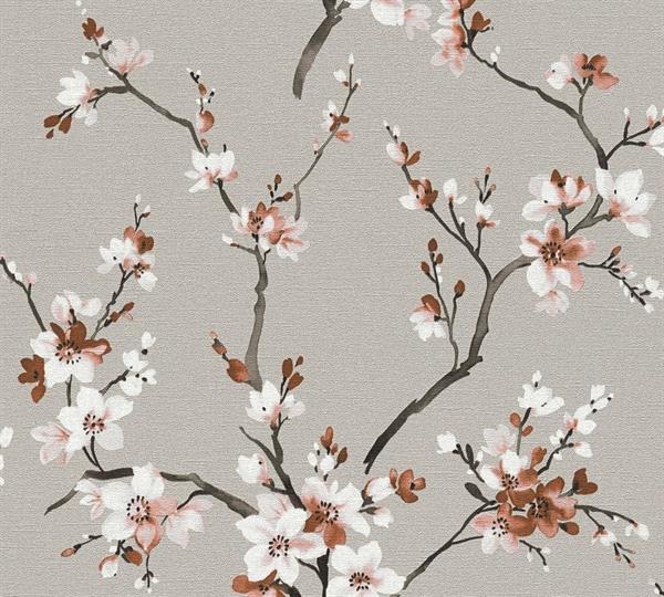 DESERT LODGE PARATO TNT FLOWERS BROWN/GREY 0,53X10,05MT