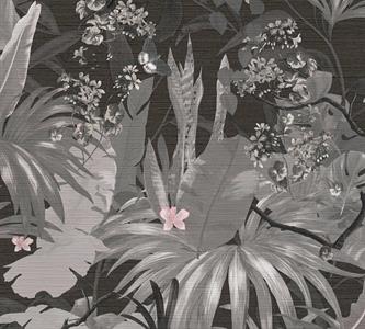 DESERT LODGE PARATO TNT FLOWERS BLACK/PINK 0,53X10,05MT