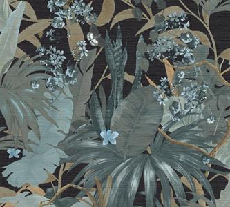 DESERT LODGE PARATO TNT FLOWERS BLACK/GREEN 0,53X10,05MT