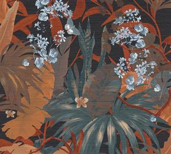 DESERT LODGE PARATO TNT FLOWERS BROW/ORANGE 0,53X10,05MT