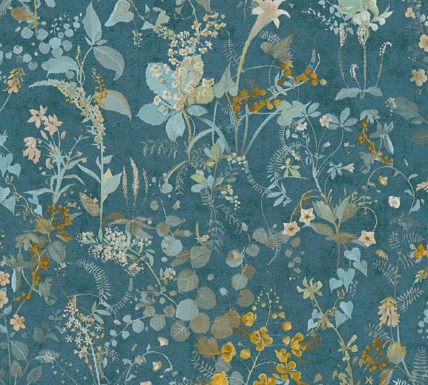 PARATO THE BOS VINILICO .TNT FLOWER GREEN 0,53X10,05MT