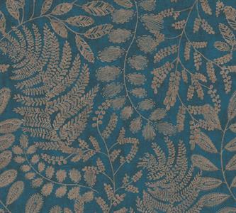 PARATO THE BOS VINILICO .TNT FOGLIE BLUE 0,53X10,05MT