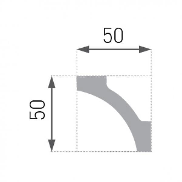 CORNICE POLISTIRENE 5X5X200CM CF 64 pz