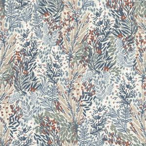 JARDIN D'EDEN PARATO TNT FLOWERS BLU/BORDEAUX 10,05X0,53MT
