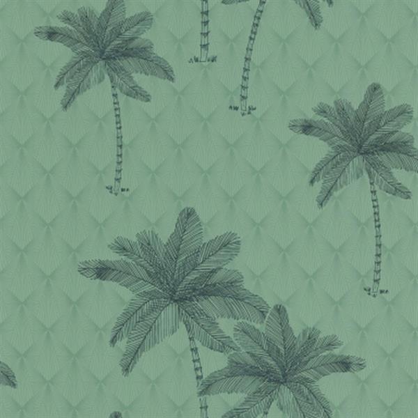 JARDIN D'EDEN PARATO TNT GEOM.PALME BLU/VERDE 10,05X0,53MT