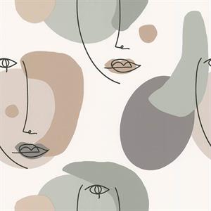 ARTY  LT PARATO IN TNT  DIS. RITRATTO BEIGE/VER. 10.05X0.53MT