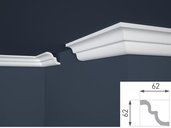 CORNICE POLISTIRENE 6.2X6.2X200CM CF 50 pz