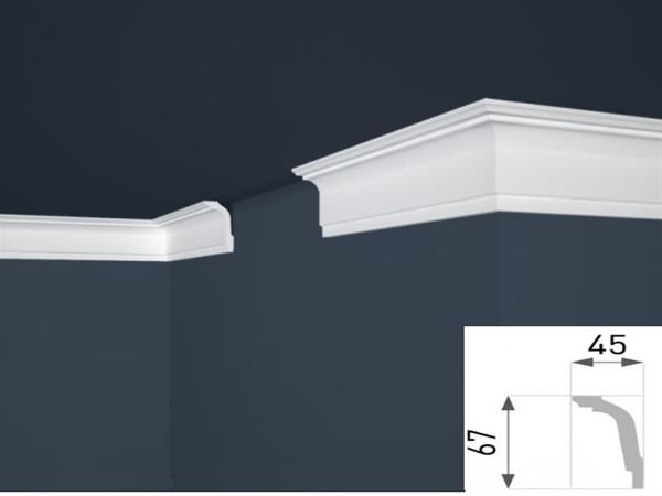 CORNICE POLISTIRENE 6,7X4,5X 200CM CF 62 pz