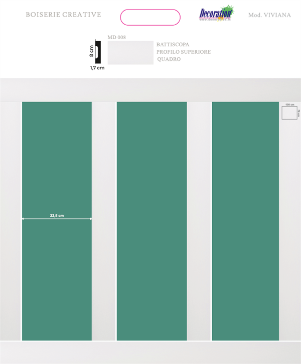 BOISERIE VIVIANA MIS.100X78 CM CONF.2MQ