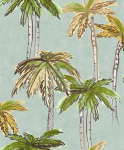 BREEZE PARATO TNT ALBERI SU FONDO CELESTE 10X0,53 MT