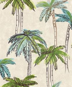 BREEZE PARATO TNT ALBERI SU FONDO BEIGE 10X0,53 MT